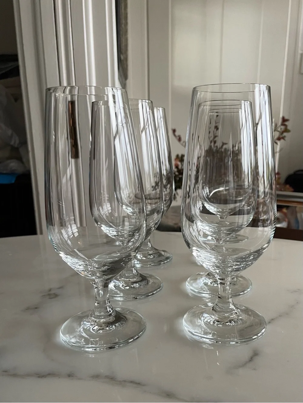 Water glasses, set of six